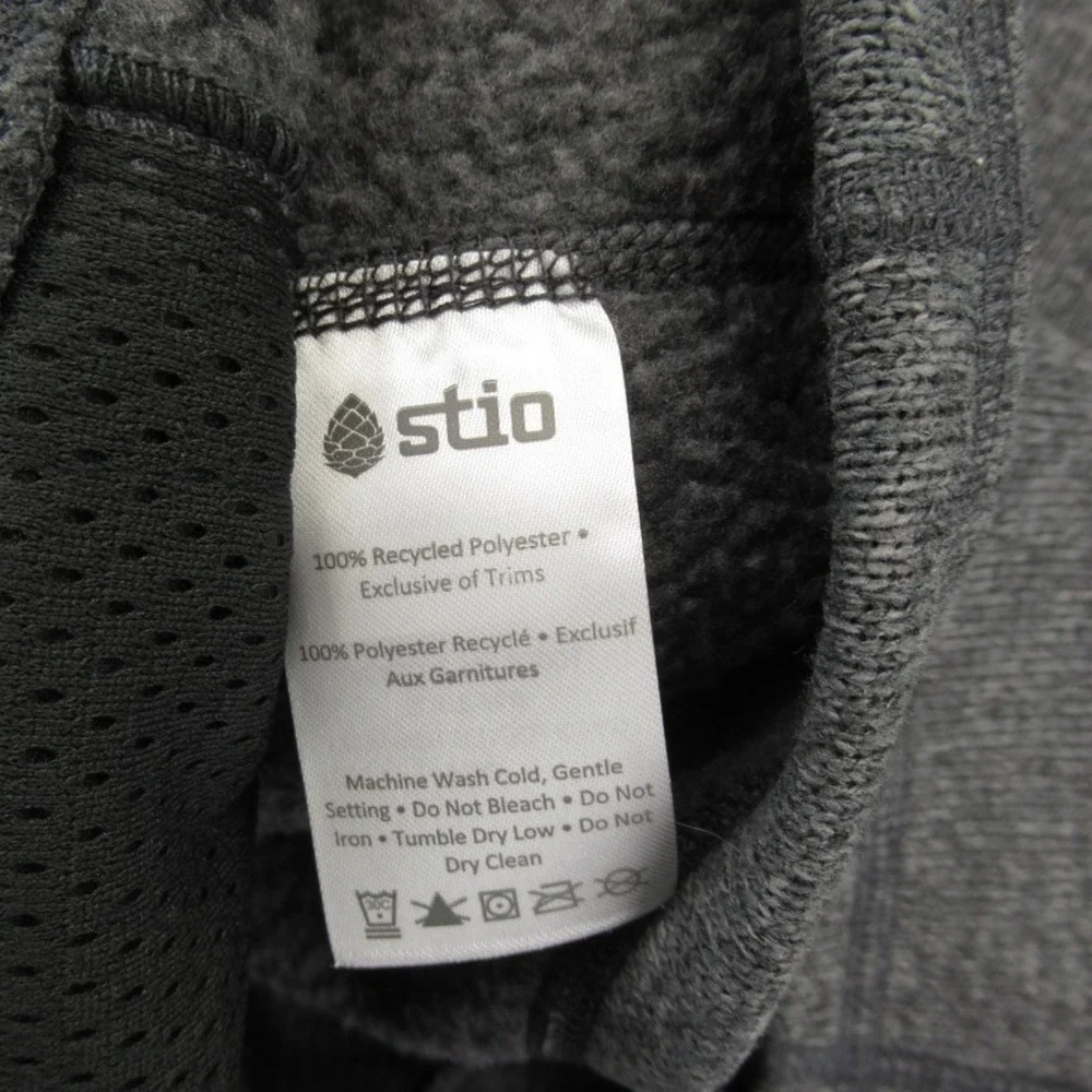 Stio Mens Full Zip‎ Fleece Sweater Jacket Size XXL Company Logo Embroidered